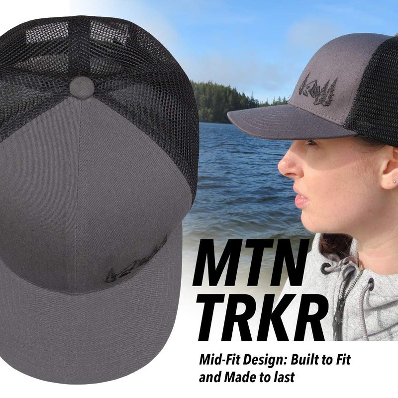 Grace Folly Trucker Hat for Men or Women- Many Cool Designs (Mountain- Gray) - Image 5